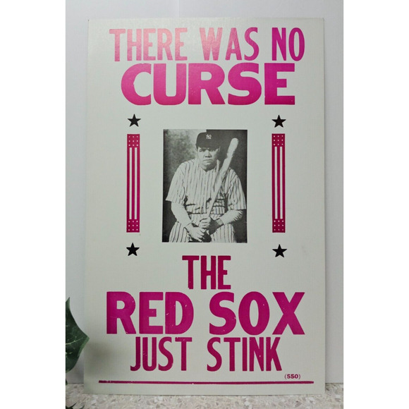 Unbranded Other - Vintage Poster - Baseball - There was no curse the Red Sox Just Stink Babe Ruth